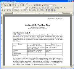 abiword nouvelle version du traitement de texte opensource