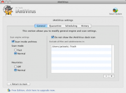 l'iantivirus qui peut tre gratuit pour mac os x