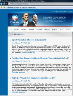 des sites piégés pour l'investiture de barack obama